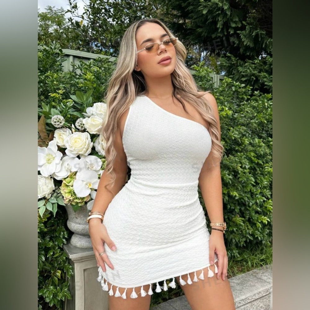 SHEIN one shoulder mini dress